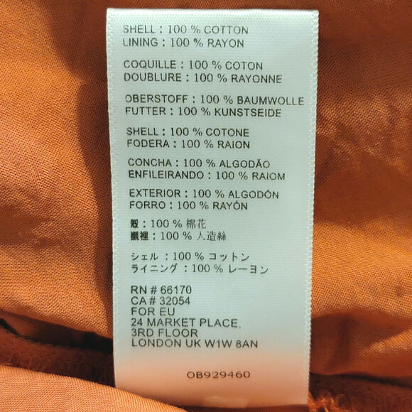 Anthropologie Elm Burnt Orange Eyelet Fit and Flare Sleeveless Midi Dress Size 2 - Picture 14 of 16